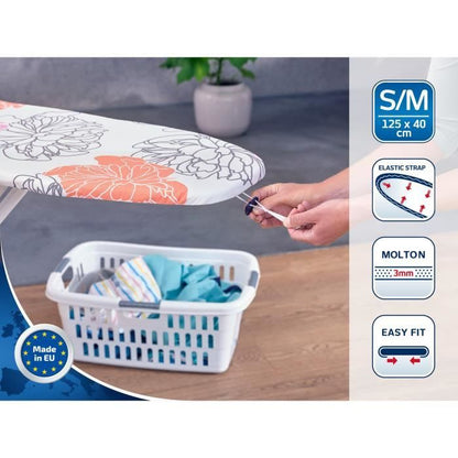 LEIFHEIT Ironing board cover Cotton Comfort S/M 71601 Leifheit for ironing board 120 x 40 cm maximum padding 4 mm