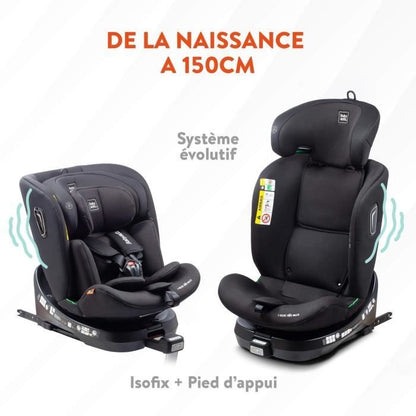Car seat - BABYAUTO - AITANA GREY ANTHRACITE - From birth to 12 years - 0-36 kg - I-Size - ISOFIX - 360° swivel - ECE R129