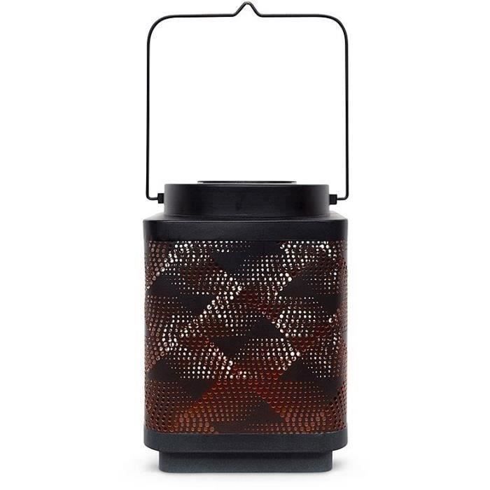 Solar lantern - GARDEN ID Attract - Orange 11 x 11 h15 cm - 6 to 8 hours autonomy - Mobile - On/off button.