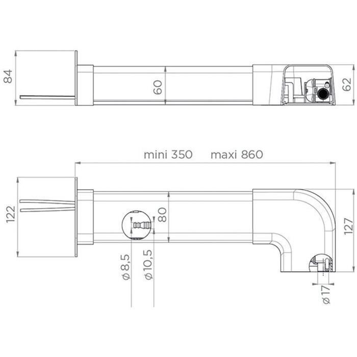 Condensate lifting pump - SFA - Sanicondens Clim Pack S - White chute - Complete installation kit - 21 dBA