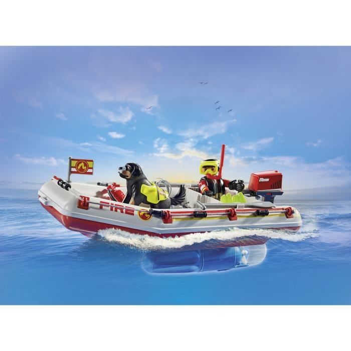 PLAYMOBIL 71464 Fireboat and water scooter - Action Hereos - Firefighters - Ages 4 and up