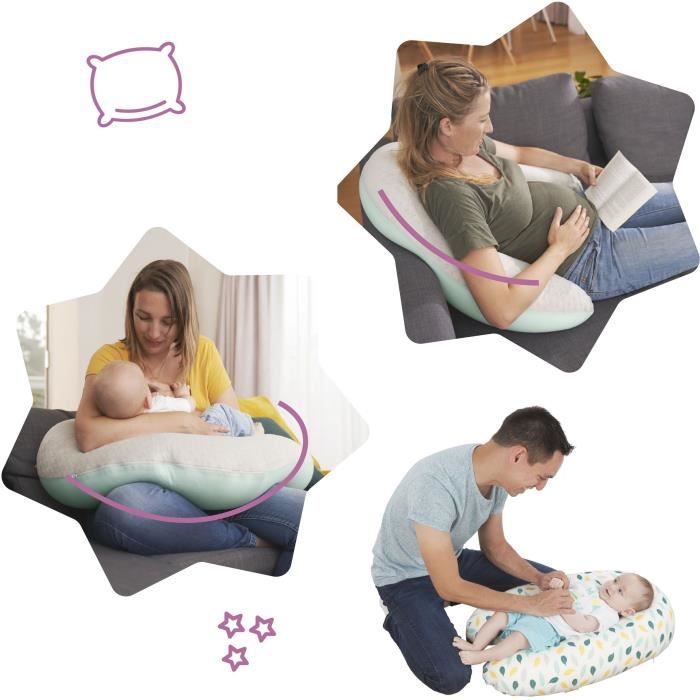 Badabulle Feathers2-in-1 Evolutive Maternity Cushion: maternity and breastfeeding cushion!