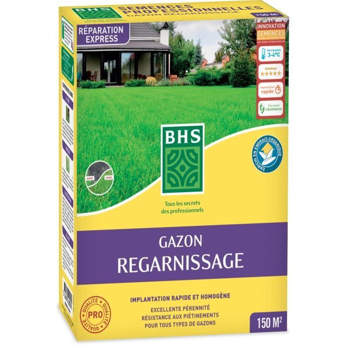 Dry Ground Regrowth Turf - BHS - 3kg | 150 m² | Strong and durable, with excellent durability and tolerance to trampling.