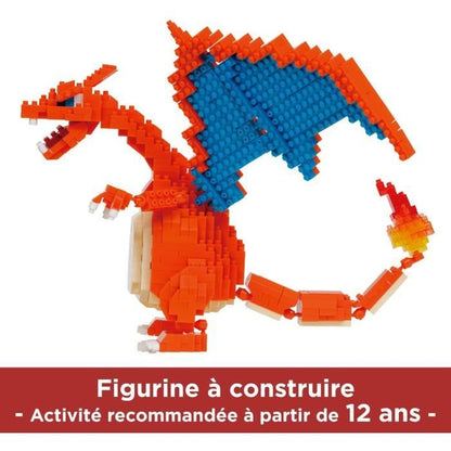 Pokémon Charizard Figure - BANDAI - Nanoblock - 860 Piece Brick Figure - Construction Kit - NBPM80