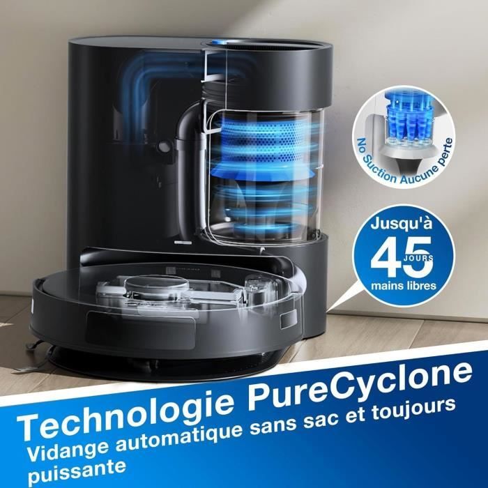 ECOVACS Deebot N20 Pro PLUS - 8000Pa Robot Vacuum Cleaner with Automatic Dust Collection - 45 Days of Autonomous Cleaning