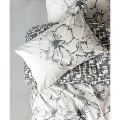 Bedding set - 1 duvet cover 220 x 240 cm + 2 pillowcases 60 x 60 cm - 100% cotton - Anthracite