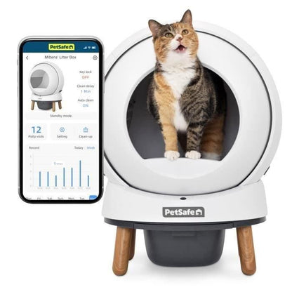 Self-cleaning litter box - PETSAFE - SMART SPIN - Connected - White