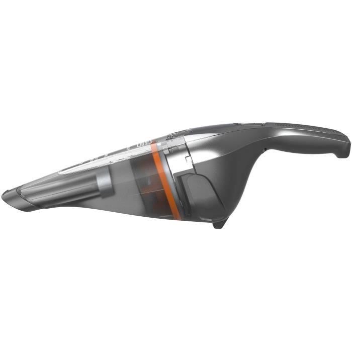 BLACK + DECKER NVC220WC-QW - Hand vacuum cleaner - Dustbuster Lithium 7,2V - EasyGrip - Chrome and Titanium