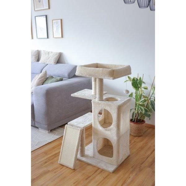 Cat tree 100 cm - ALESSIA - KERBL - Soft - Two-story alcove