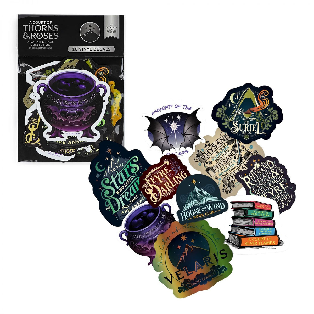 A Court Of Thorns and Roses Vinyl Decal 10-Pack