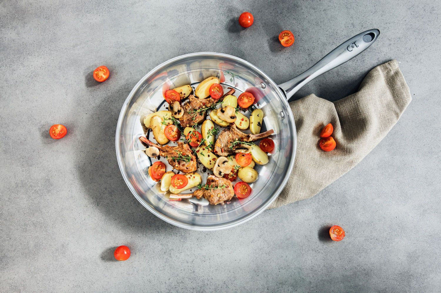 Cozy & Trendy 2803315 Stainless Steel Frying Pan - D 28 cm - All Heat Sources Including Induction