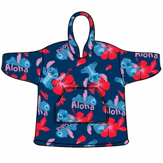 Disney Stitch oversize sweatshirt coat adult coral