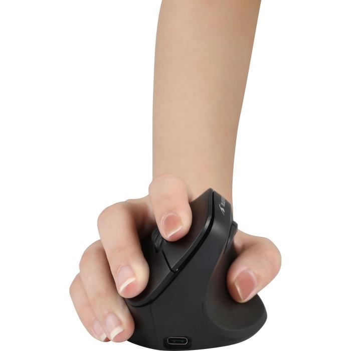 Ergonomic Vertical Mouse - BLUESTORK - M-WL-ERGO-LUMI - Wireless + Bluetooth Rechargeable - Backlit