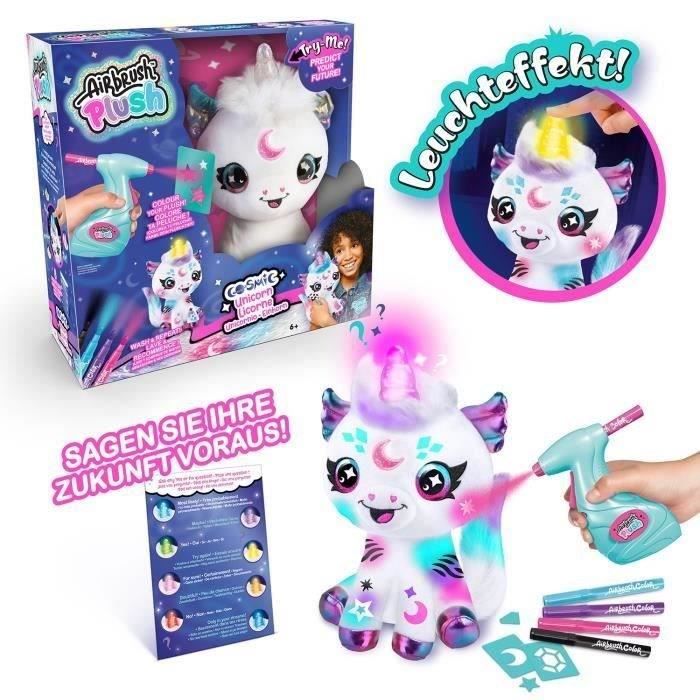 Canal Toys - Airbrush Plush - Cosmic Unicorn Plush to personalize with light-up horn - AIR 028