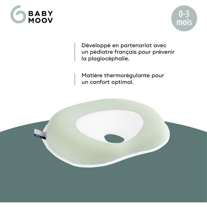 Baby headrest - BABYMOOV - Cosyhead - Baby morphology - Oeko-Tex certified organic cotton - Fresh Sage Green