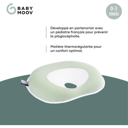 Baby headrest - BABYMOOV - Cosyhead - Baby morphology - Oeko-Tex certified organic cotton - Fresh Sage Green
