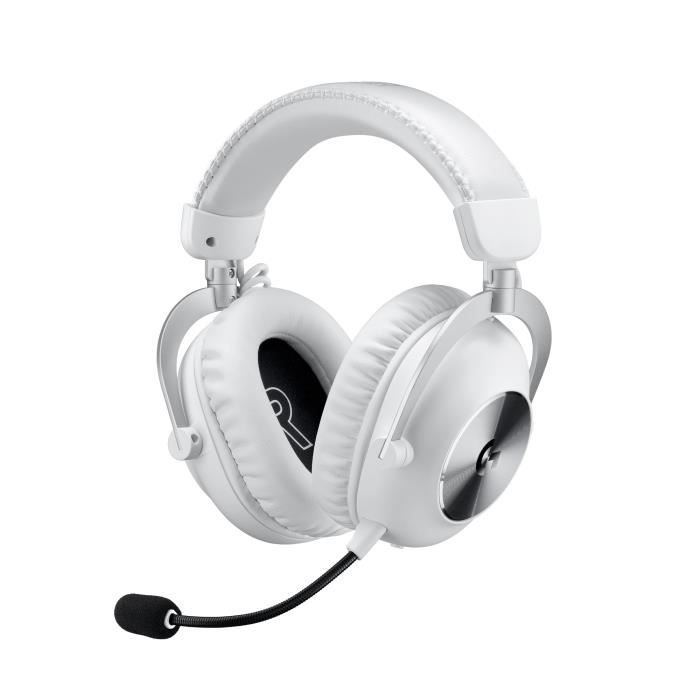 Logitech G PRO X 2 LIGHTSPEED PC Headset Bluetooth Headphones, Detachable Microphone - White