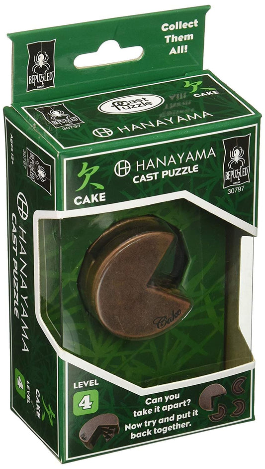 Hanayama Level 4 Cast Metal Brain Teaser Puzzle - Cake