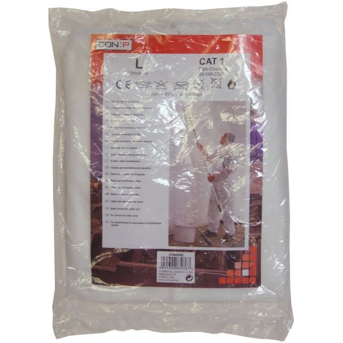 Protective suit - CON:P - 4555500 - Disposable - Size L - Polypropylene - White