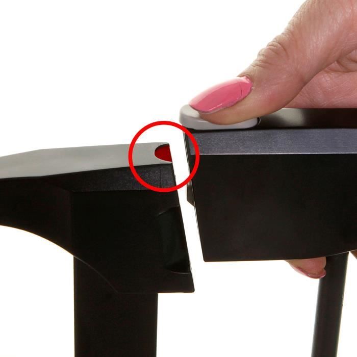 Safety barrier - DREAMBABY - DENVER - 3 panels - 85.5-200 x 74 cm - Bidirectional - Black