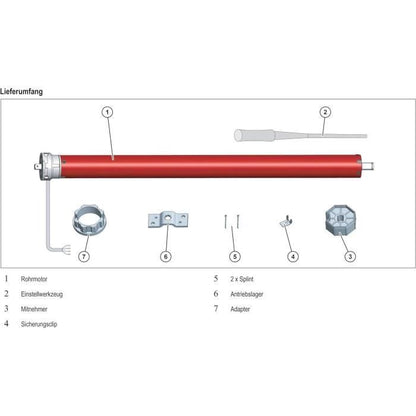 Wired roller shutter motor RM10MS SUPERROLLO - SR20110 - Diameter 40 mm - 10 Nm - Max. curtain weight 22 kg
