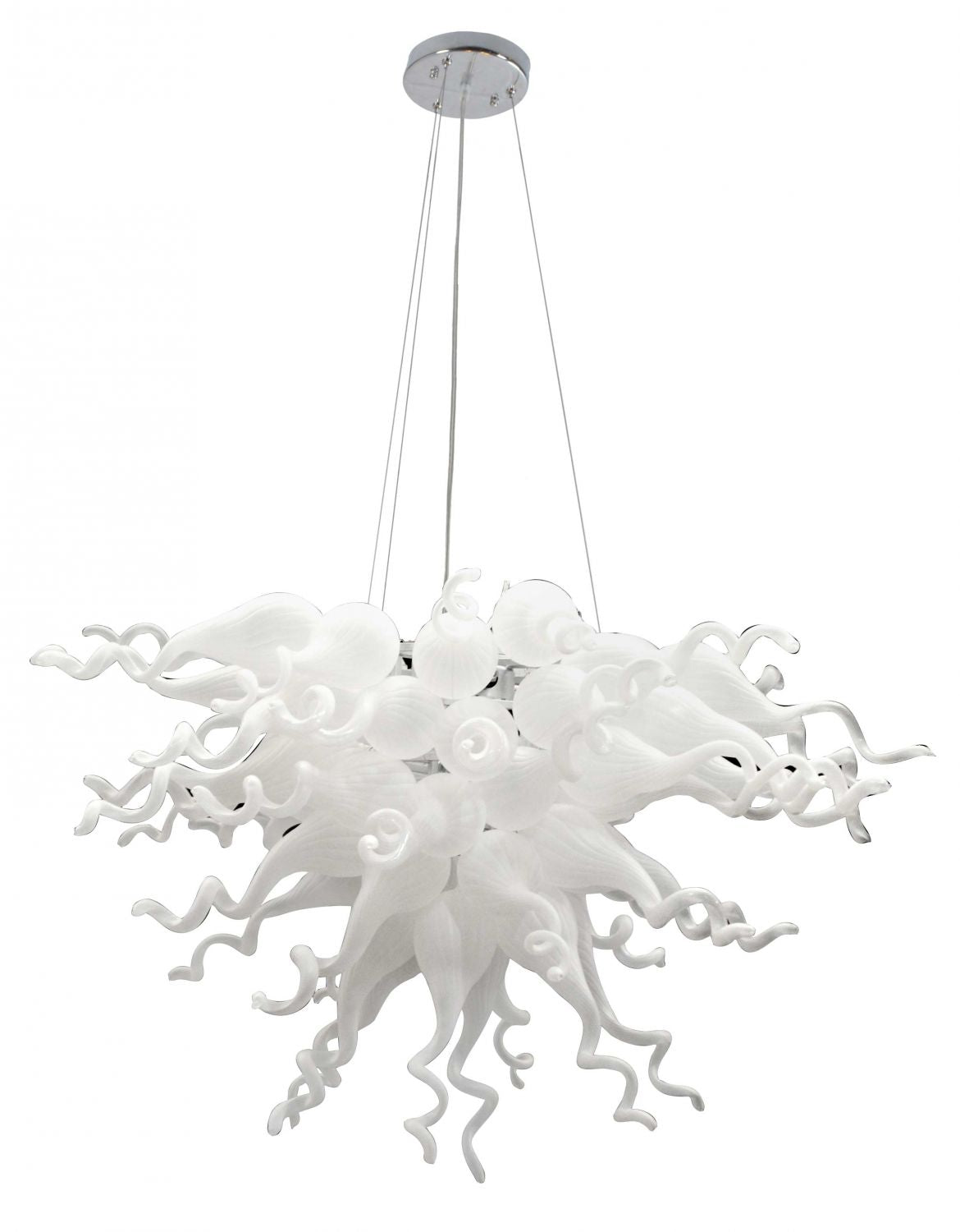 White Burst Chandelier