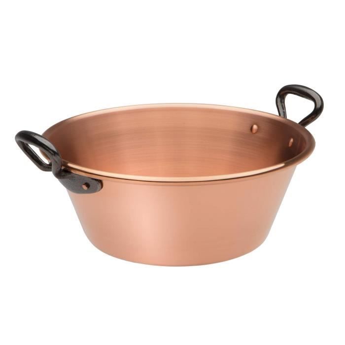 BAUMALU Jam bowl 26 cm copper 12/10 handles cast iron