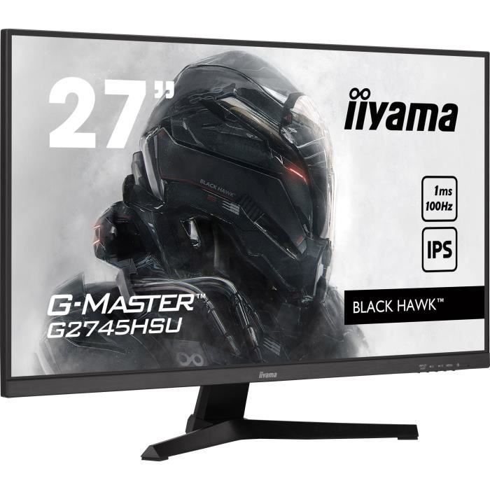 PC screen - IIYAMA - G2745HSU-B2 - 27 FHD - IPS - 100Hz - 1ms - HDMI/DP/USB HUB - Black