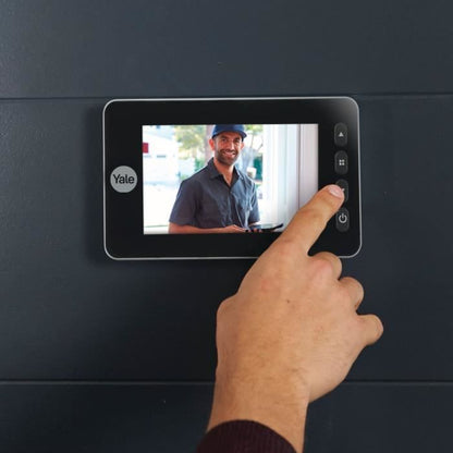 YALE Digital Peephole Photo / Video Recorder - 4.3 LCD Screen - For Door - Thickness 38-110 mm