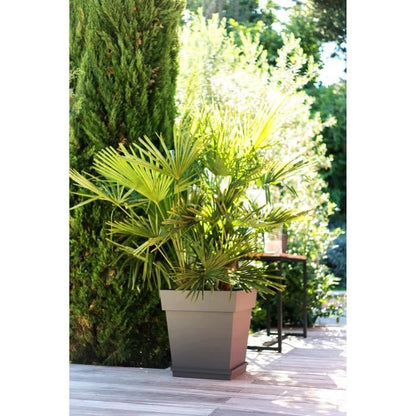 EDA Square Pot Tuscany - 50 cm - 87 L - Taupe