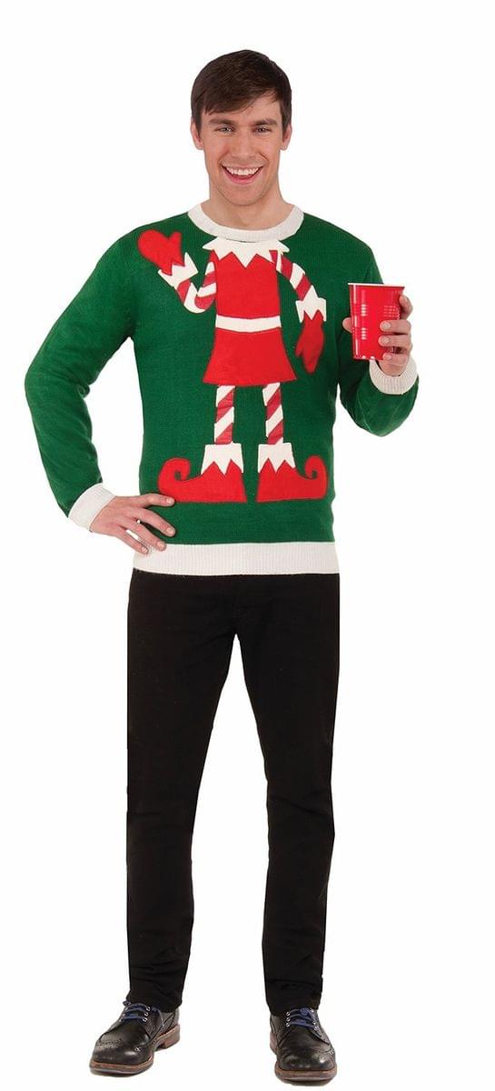 Holiday Elf Adult Ugly Christmas Sweater X-Large