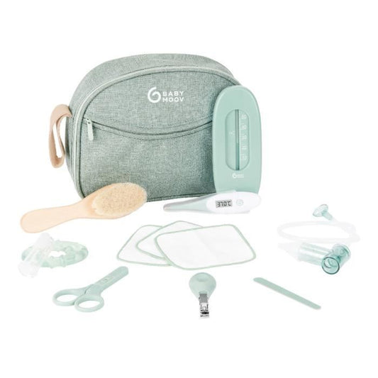 Babymoov baby care kit - birth - in recycled fabric certified GRS -10 accessories, matcha