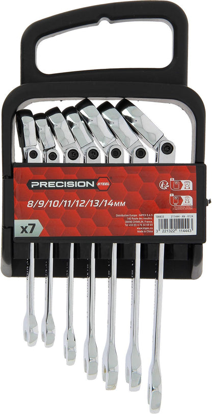 7 Ratchet combination wrenches - PRECISION STEEL