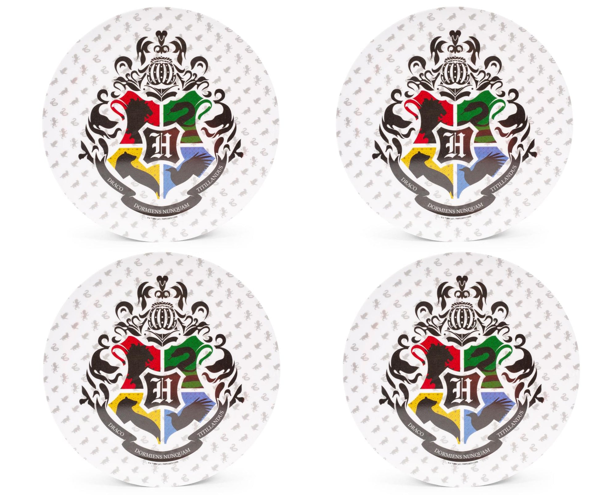 Harry Potter Hogwarts Crest 10-Inch Melamine Dinner Plates | Set of 4