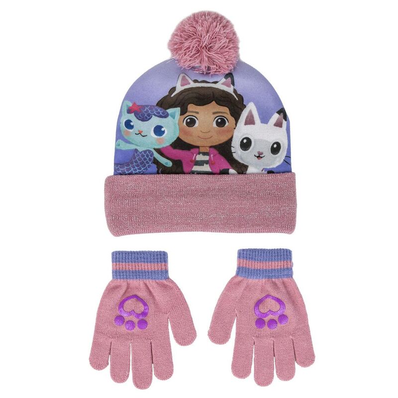 Gabbys Dolls House hat and gloves set