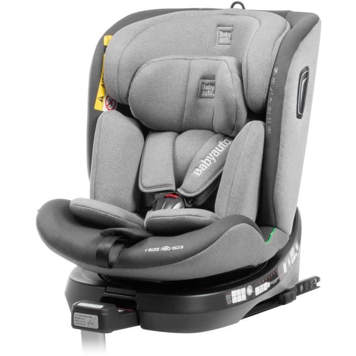Car seat - BABYAUTO - AITANA GREY ANTHRACITE - From birth to 12 years - 0-36 kg - I-Size - ISOFIX - 360° swivel - ECE R129