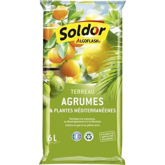 ALGOFLASH - Citrus and Mediterranean Plant Soil 6 L