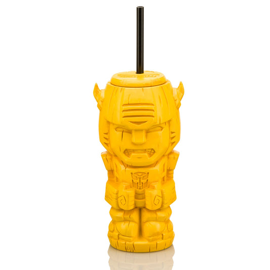Geeki Tikis Transformers Bumblebee Plastic Tumbler with Straw | Holds 25 Ounces