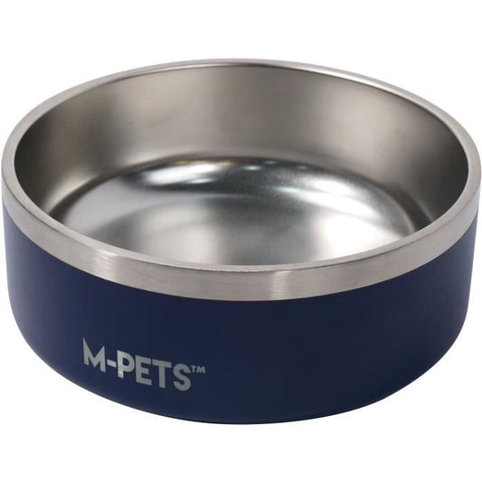 Bowl - M PETS - ESKIMO - Double wall 1.25 L - Black - Stainless steel, non-slip, odorless, rustproof, washable