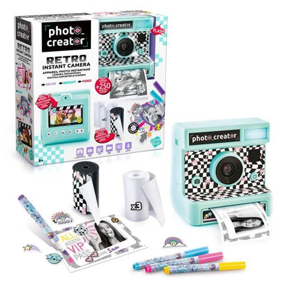 Canal Toys - Instant Print Retro Camera - 4 Rolls of Paper Including 1 Sticker, Markers and Stickers - CLK 019