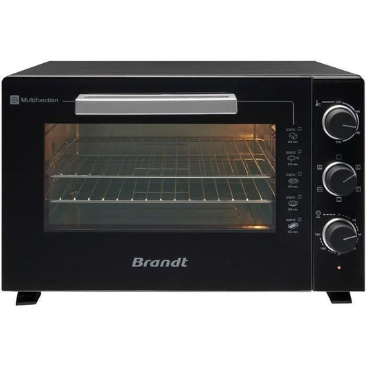 BRANDT FC469MUB - Mini -Four 46 liters - 1800W - Multifunction - Adjustable thermostat 230 ° C - 120min timer - Aluminum - Black