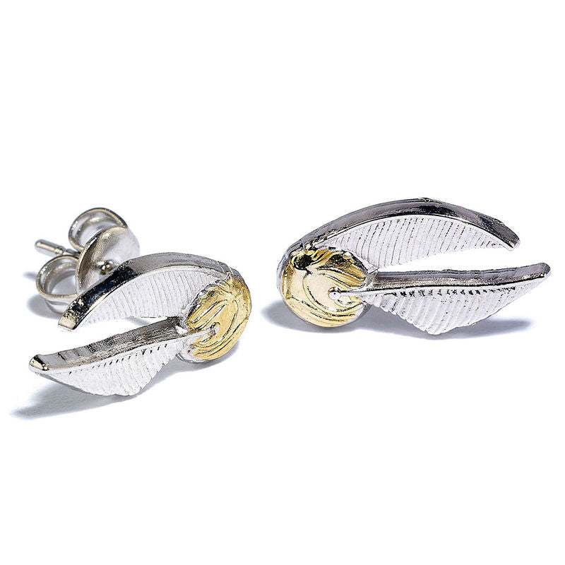 Harry Potter Deathly Hallows Golden Snitch Platform earrings set