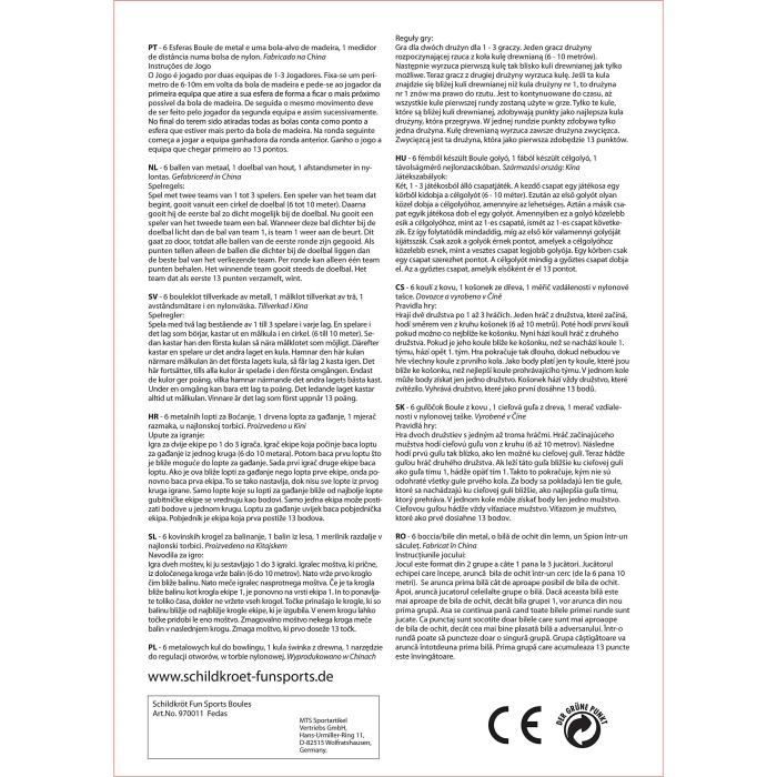 Schildkrot Funsport Petanque Ball Set Silver and Black - 4000885700084