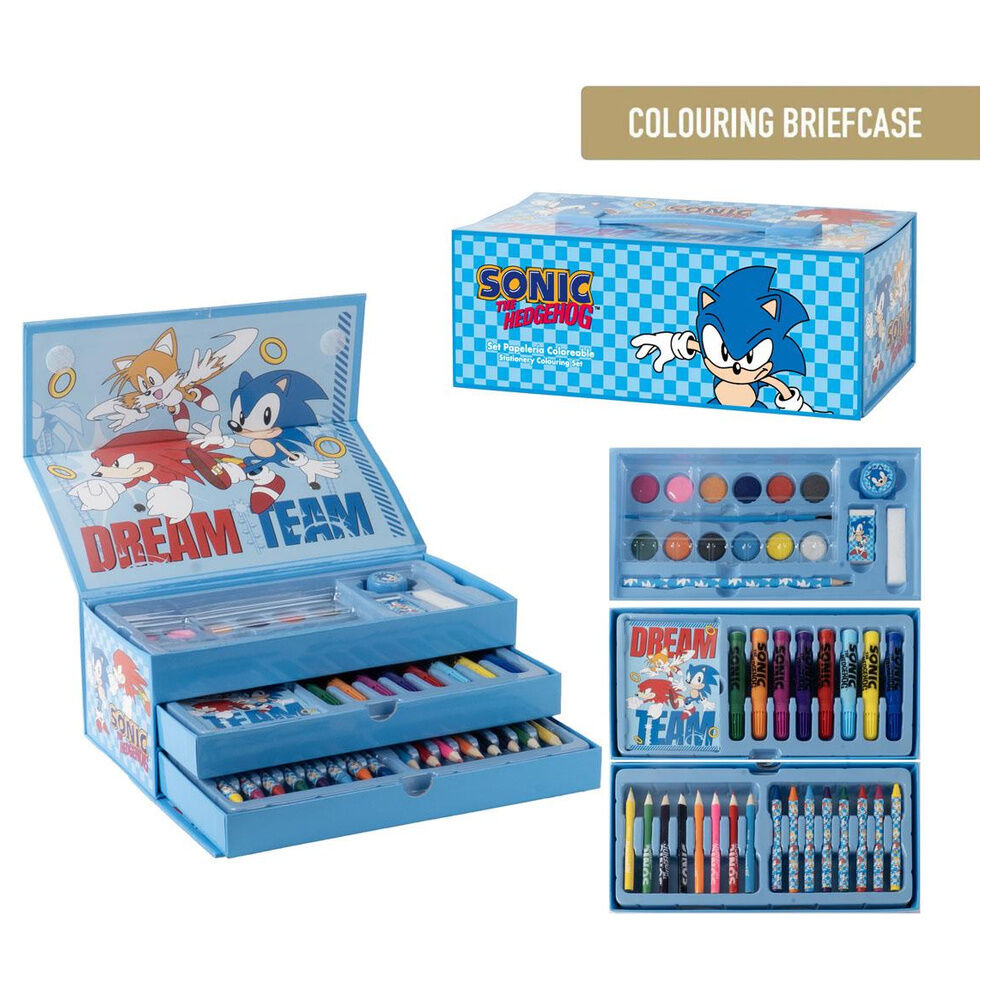 Sonic the Hedgehog Colouring stationery case