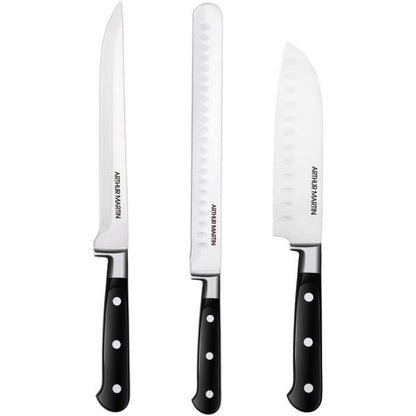 Knife Set - ARTHUR MARTIN - AMC1586 - Knife Set - 3 pieces - Black