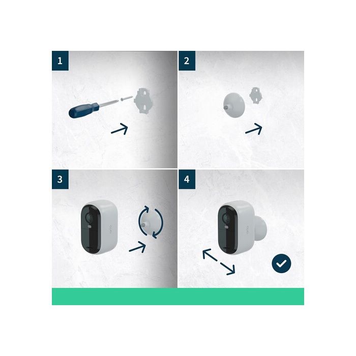 Surveillance Camera - ARLO - Essential2 2K - Color Night Vision - 6 Month Battery Life - 2 Pack