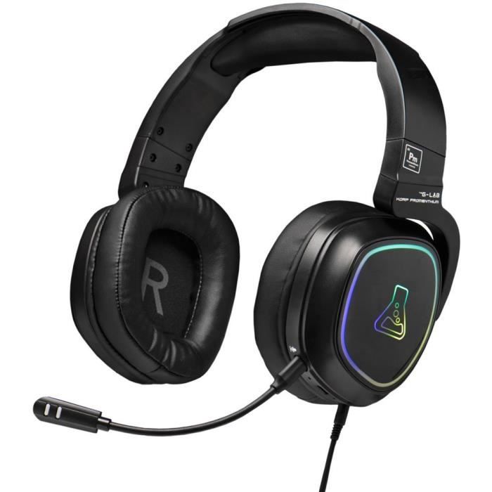 Gaming Headset - THE G-LAB - KORP-PROMETHIUM - Wireless + Bluetooth - Compatible with PC, PS4, XboxOne - Black
