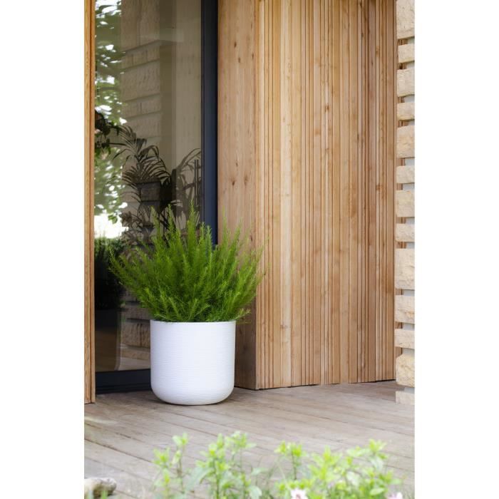 EDA Plastic - Round jar 50 cm Graphit'up - 67 L - Cenguse white