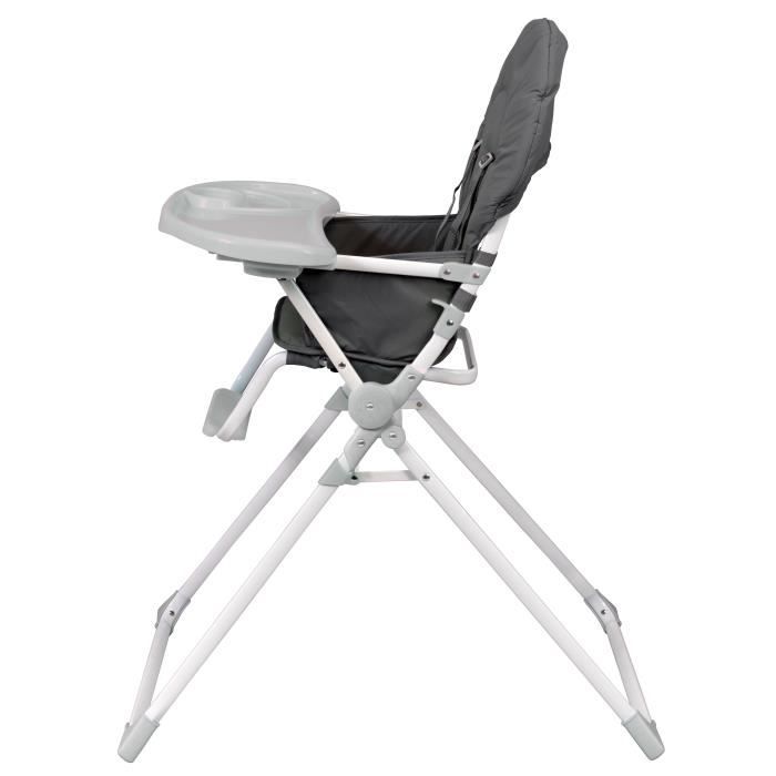 BAMBISOL Fixed high chair with adjustable shelf in gray depth