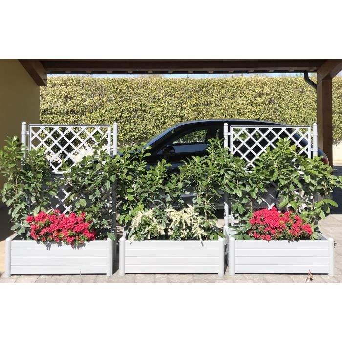STEFANPLAST - Flower box Italia - rectangular with mesh stone gray